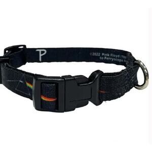 NEW Pink Floyd Prisms Logo Dog Collar SMALL S 10"-16" Polyester Black Perris Pet